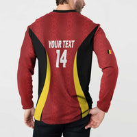 Custom Belgium Football Button Sweatshirt 2026 Go De Rode Duivels - Wonder Print Shop