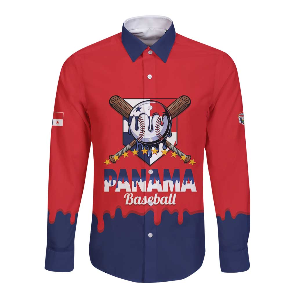 Panama 2026 Baseball Custom Long Sleeve Button Shirt Go Champions Drip Style