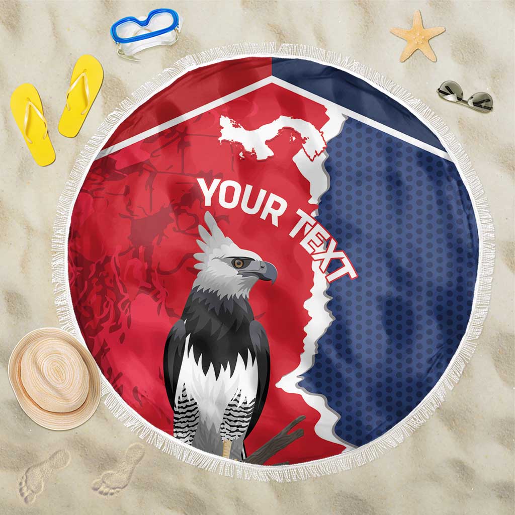 Panama 2026 Football Custom Beach Blanket Los Canaleros Harpy Eagle