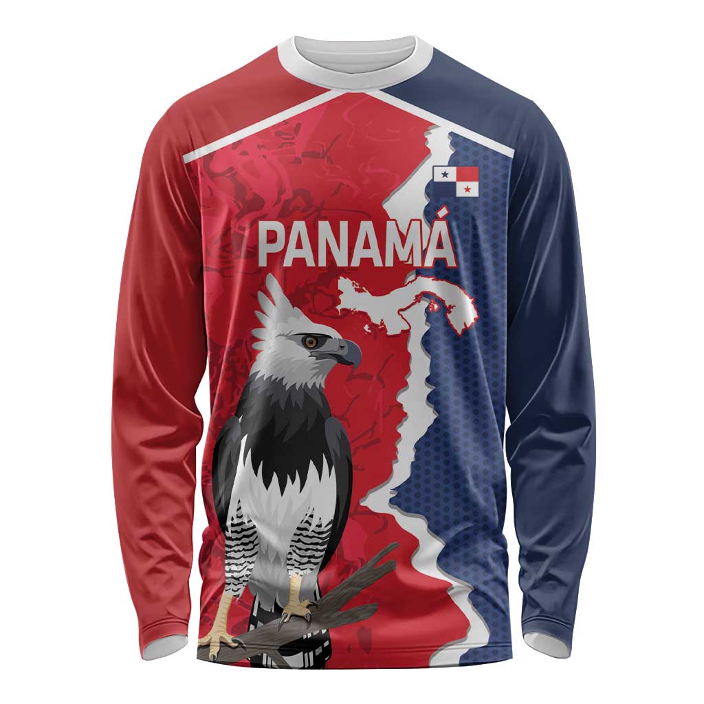 Panama 2026 Football Custom Long Sleeve Shirt Los Canaleros Harpy Eagle