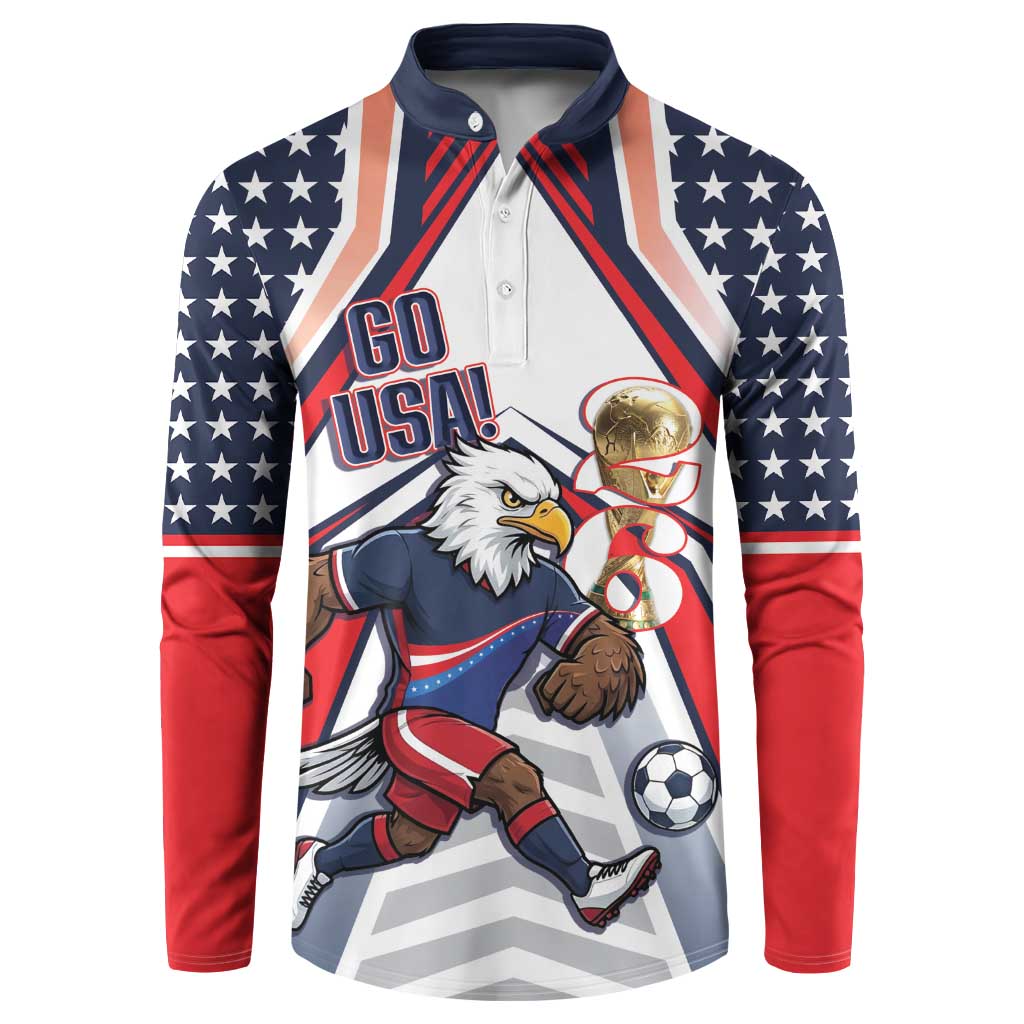USA 2026 Soccer Custom Button Sweatshirt United States Eagle Go Champions
