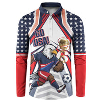 USA 2026 Soccer Custom Button Sweatshirt United States Eagle Go Champions
