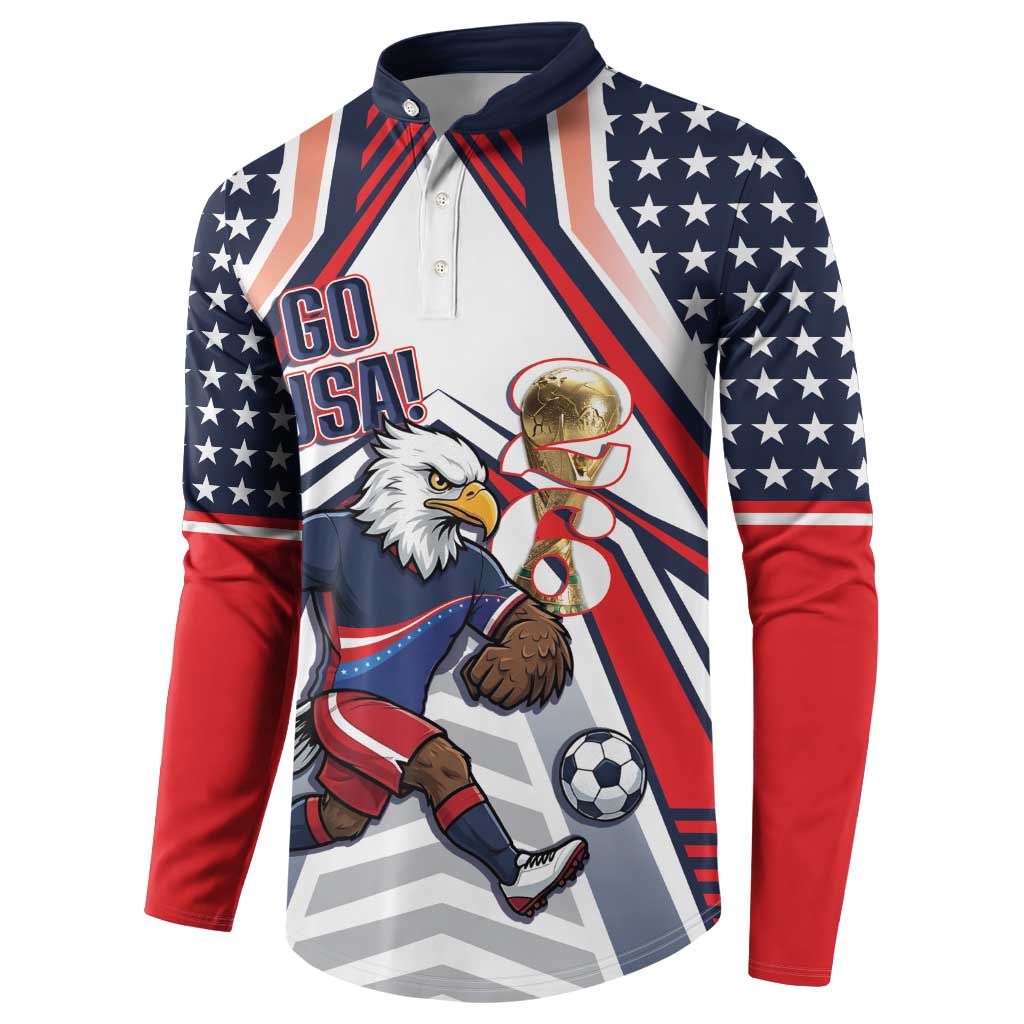 USA 2026 Soccer Custom Button Sweatshirt United States Eagle Go Champions