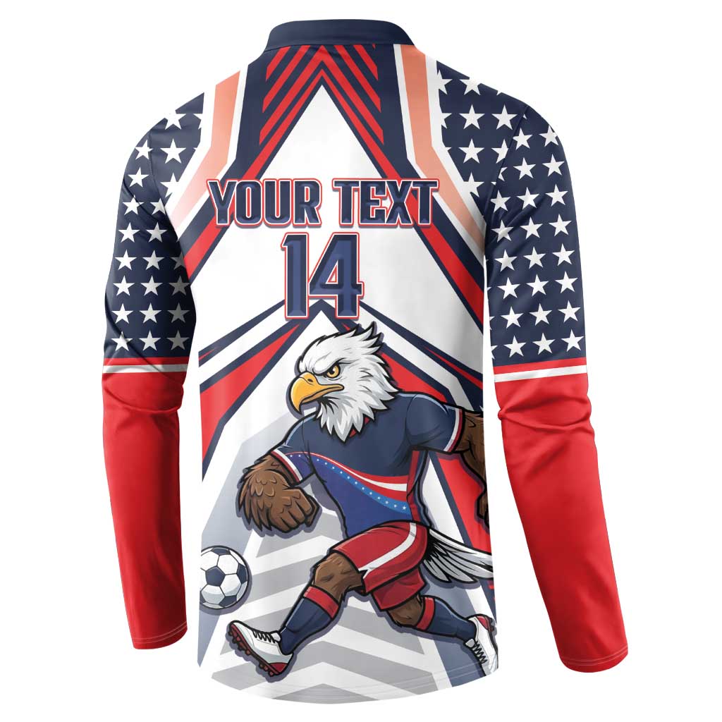 USA 2026 Soccer Custom Button Sweatshirt United States Eagle Go Champions