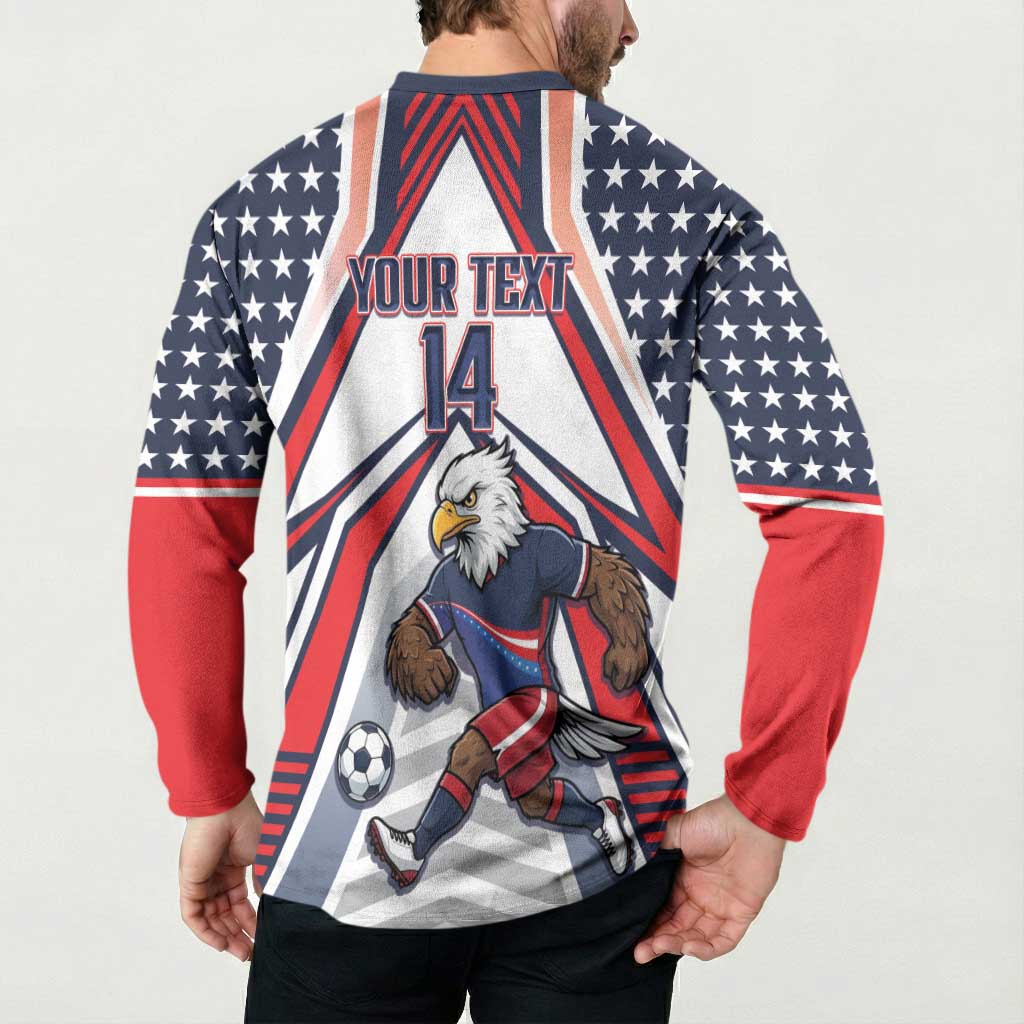 USA 2026 Soccer Custom Button Sweatshirt United States Eagle Go Champions