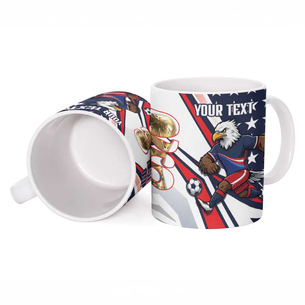 USA 2026 Soccer Custom Ceramic Mug United States Eagle Go Champions