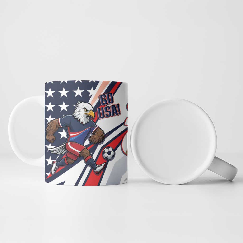 USA 2026 Soccer Custom Ceramic Mug United States Eagle Go Champions