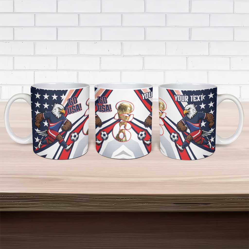 USA 2026 Soccer Custom Ceramic Mug United States Eagle Go Champions