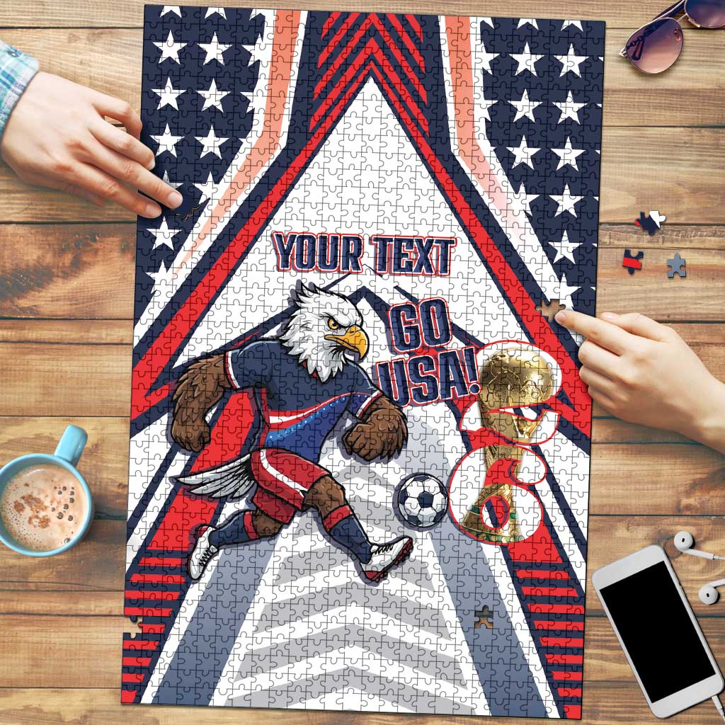 USA 2026 Soccer Custom Puzzle United States Eagle Go Champions
