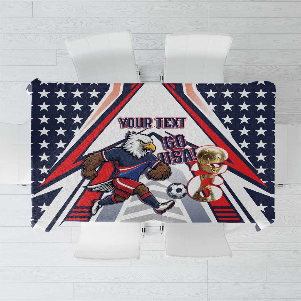 USA 2026 Soccer Custom Tablecloth United States Eagle Go Champions