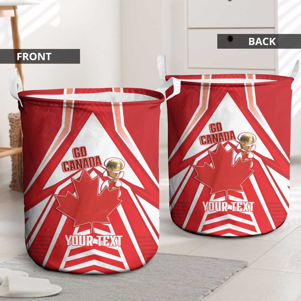 Canada 2026 Soccer Custom Laundry Basket Les Rouges Go Champions