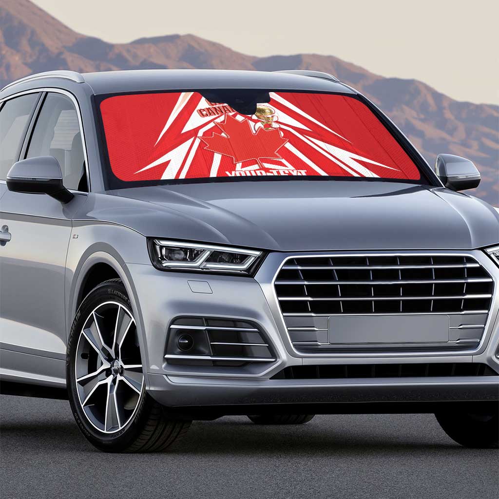Canada 2026 Soccer Custom Auto Sun Shade Les Rouges Go Champions