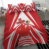 Canada 2026 Soccer Custom Bedding Set Les Rouges Go Champions