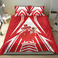 Canada 2026 Soccer Custom Bedding Set Les Rouges Go Champions