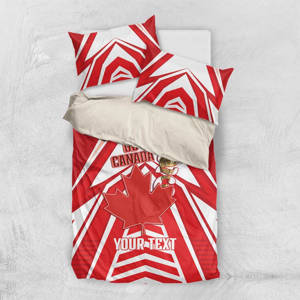 Canada 2026 Soccer Custom Bedding Set Les Rouges Go Champions