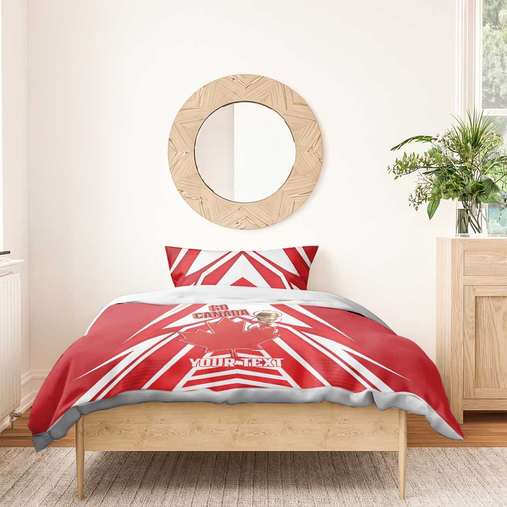Canada 2026 Soccer Custom Bedding Set Les Rouges Go Champions