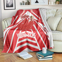 Canada 2026 Soccer Custom Blanket Les Rouges Go Champions