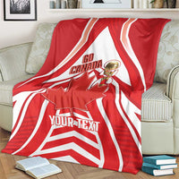 Canada 2026 Soccer Custom Blanket Les Rouges Go Champions