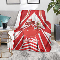 Canada 2026 Soccer Custom Blanket Les Rouges Go Champions