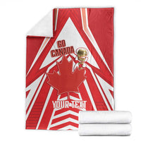 Canada 2026 Soccer Custom Blanket Les Rouges Go Champions