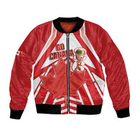 Canada 2026 Soccer Custom Bomber Jacket Les Rouges Go Champions