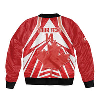Canada 2026 Soccer Custom Bomber Jacket Les Rouges Go Champions