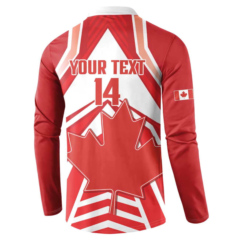 Canada 2026 Soccer Custom Button Sweatshirt Les Rouges Go Champions