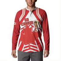 Canada 2026 Soccer Custom Button Sweatshirt Les Rouges Go Champions