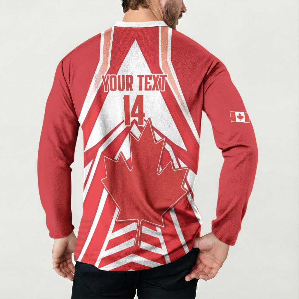 Canada 2026 Soccer Custom Button Sweatshirt Les Rouges Go Champions