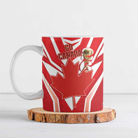 Canada 2026 Soccer Custom Ceramic Mug Les Rouges Go Champions