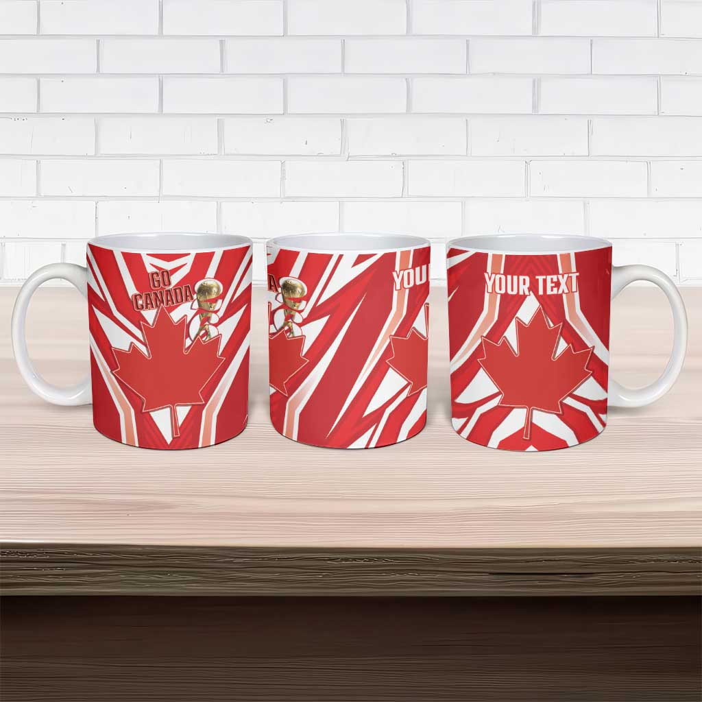 Canada 2026 Soccer Custom Ceramic Mug Les Rouges Go Champions