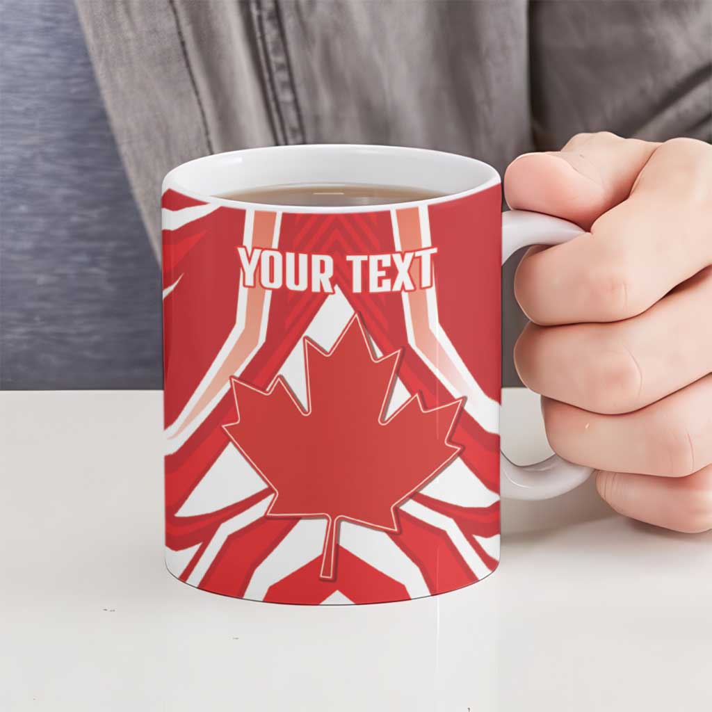 Canada 2026 Soccer Custom Ceramic Mug Les Rouges Go Champions