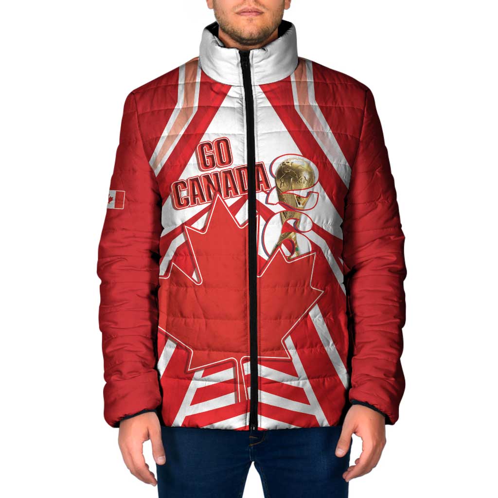 Canada 2026 Soccer Custom Padded Jacket Les Rouges Go Champions