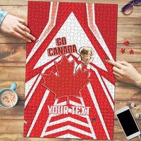 Canada 2026 Soccer Custom Puzzle Les Rouges Go Champions