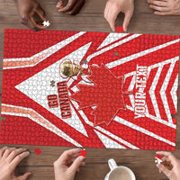 Canada 2026 Soccer Custom Puzzle Les Rouges Go Champions