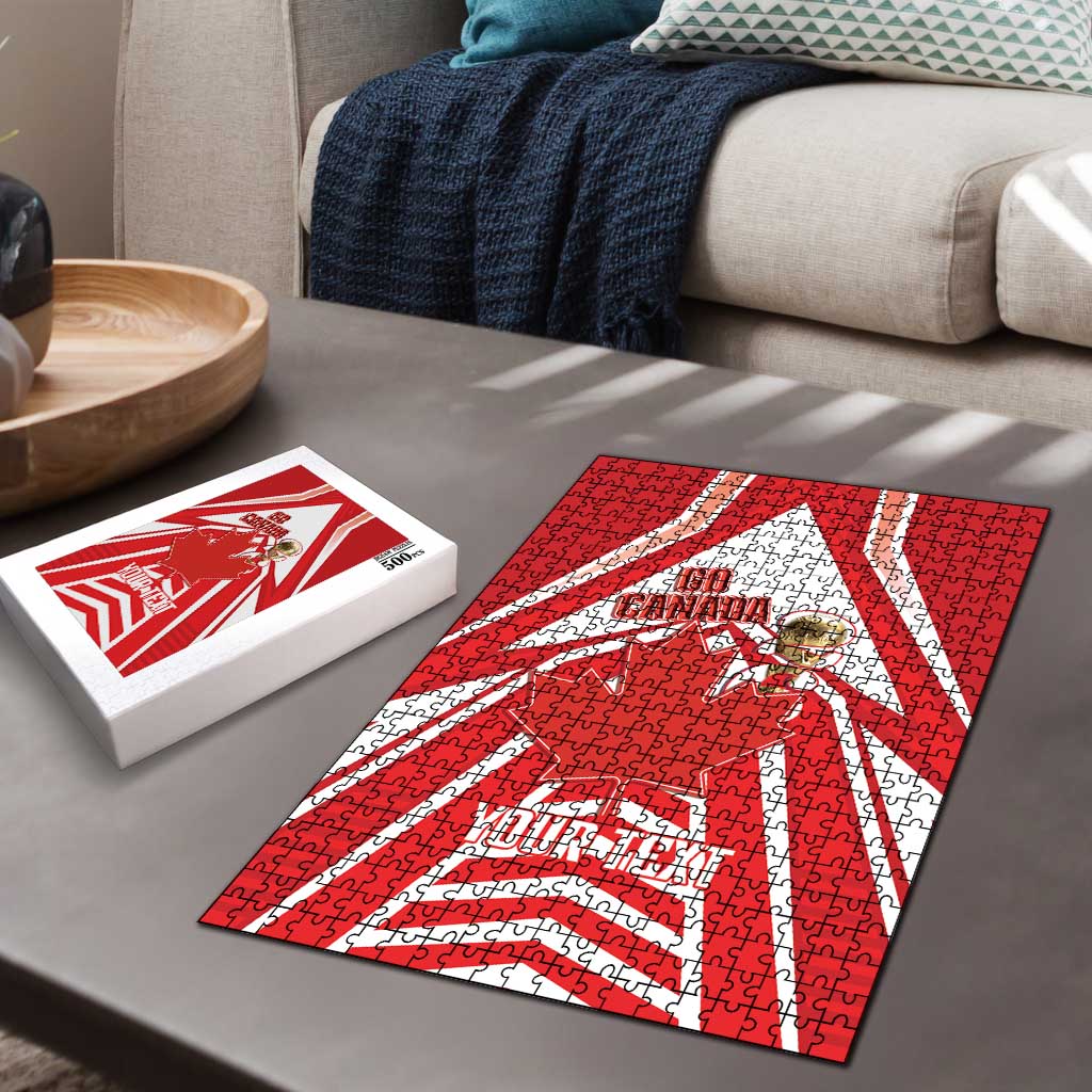 Canada 2026 Soccer Custom Puzzle Les Rouges Go Champions