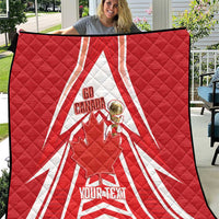 Canada 2026 Soccer Custom Quilt Les Rouges Go Champions