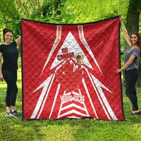 Canada 2026 Soccer Custom Quilt Les Rouges Go Champions