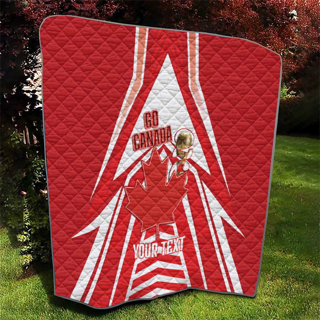 Canada 2026 Soccer Custom Quilt Les Rouges Go Champions