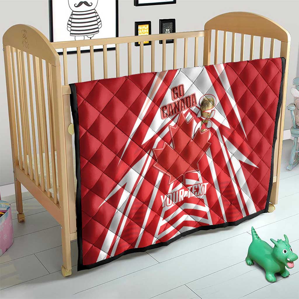 Canada 2026 Soccer Custom Quilt Les Rouges Go Champions