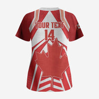 Canada 2026 Soccer Custom Scrub Top Les Rouges Go Champions