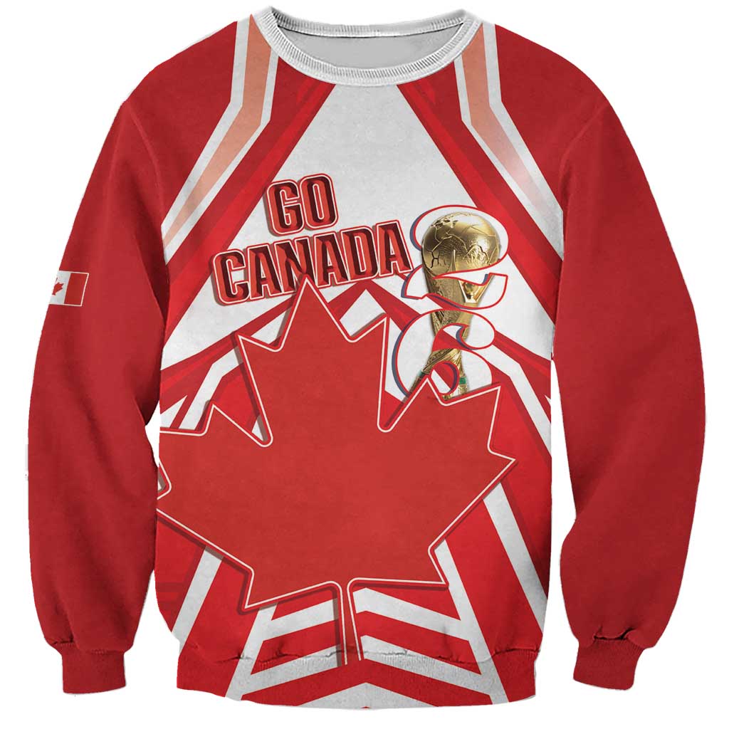 Canada 2026 Soccer Custom Sweatshirt Les Rouges Go Champions