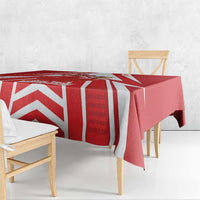 Canada 2026 Soccer Custom Tablecloth Les Rouges Go Champions