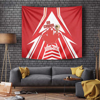 Canada 2026 Soccer Custom Tapestry Les Rouges Go Champions