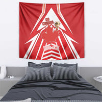 Canada 2026 Soccer Custom Tapestry Les Rouges Go Champions
