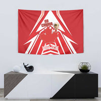 Canada 2026 Soccer Custom Tapestry Les Rouges Go Champions