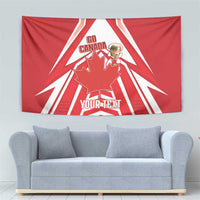 Canada 2026 Soccer Custom Tapestry Les Rouges Go Champions