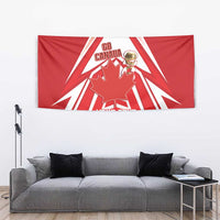 Canada 2026 Soccer Custom Tapestry Les Rouges Go Champions