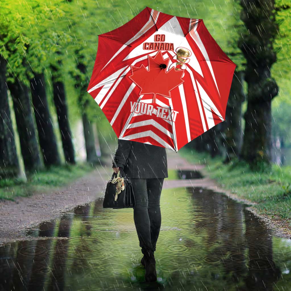 Canada 2026 Soccer Custom Umbrella Les Rouges Go Champions