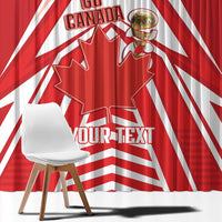 Canada 2026 Soccer Custom Window Curtain Les Rouges Go Champions